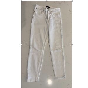 J. Crew 9" High Rise Toothpick Jeans Size 28 White